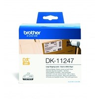 Brother DK11247 Label Roll 103x64mm Black on White 103x64mm