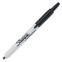 Sharpie Retractable Marker 1mm Black 12 per Box