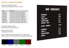 VisionChart Executive Insert Signs 2400x1200mm