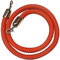 VisionChart Braided Barrier Rope Chrome Snap Ends 15m Red