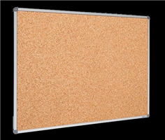 VisionChart Pinboard Cork Aluminium Frame 1200x1200mm
