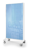 VisionChart Glassboard Room Divider Communicate Blue