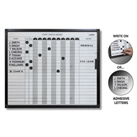 VisionChart Whiteboard Magnetic Planner 20 Name Staff Status