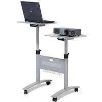 VisionChart Av and Laptop Trolley Twin Pole Height 380x430mm