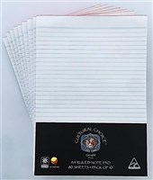 Cultural Choice Office Pads Ruled 80 Sheet A4 10 Pack