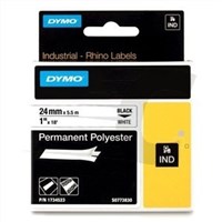 Dymo Rhino Industrial Labels Permanent 24mm Black on White