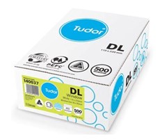 Tudor DL WFace Envelope Zip Seal Secretive 110x220mm White 500 Box