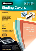 Fellowes Binding Covers Pvc 240 Microns A4 Clear 100 Pack