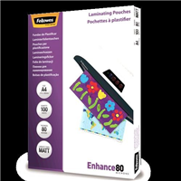 Fellowes Laminating Pouches A4 80 Micron Matte 100 Pack