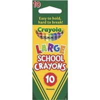 Crayola Crayons Large Assorted Pack 10