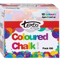 Texta Chalk Coloured Pack of 100 