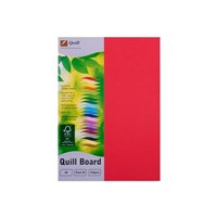 Quill Colour Board A4 210gsm Red 50 Pack
