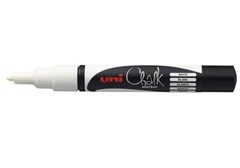 Uni Chalk Marker Bullet 13mm White Box of 6