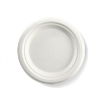 Biopak BioCane Plates Round 7inch White 125 Pack 4 per Carton