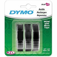 Dymo Embossing Tape Black 9 x 3m 3 Pack