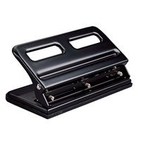 Colby 3 Hole Heavy Duty 32 Sheet Adjustable Punch Black