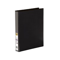 Marbig Clearview Insert Binder A4 2D Ring 25mm Black 20 per Box
