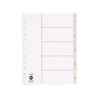 Marbig Dividers 1 to 5 Tab PP A4 Grey