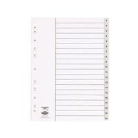 Marbig Dividers 1 to 20 Tab PP A4 Grey
