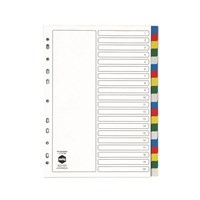 Marbig Dividers 20 Tab PP A4 Assorted