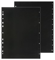 Marbig Dividers Recycled 5 Tab A4 Black