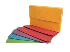 Marbig Document Wallet Foolscap Assorted 10 Pack
