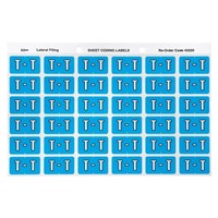 Avery Colour Coding Labels T Side Tab Blue 180 Pack