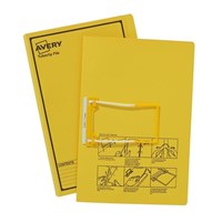 Avery Tubeclip File Foolscap Yellow with Black 20 Pack