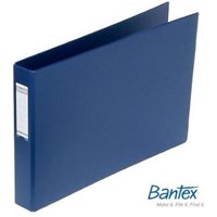Bantex Binder Landscape A3 2D Ring 38mm Blue 6 per Box
