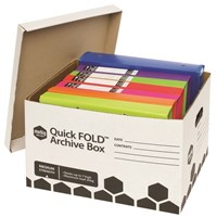 Marbig Archive Box Quickfold with Lid White 20 Box