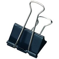 Marbig Foldback Clips 15mm Black 12 Pack 12 per Box