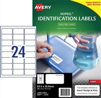 Avery L6146 Labels NoPeel White 10 Pack