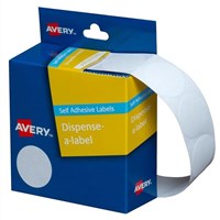Avery Dispenser Dot Stickers 24mm Diameter White 500 Pack 5 per Box