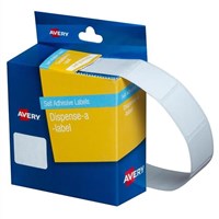 Avery Rectangle Dispenser Stickers 19x24mm White 650 Pack 5 per Box
