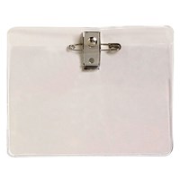 Rexel ID PouchLarge with Pin and Clip Clear 10 Pack