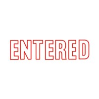 Shiny Stamp SEN0172 Pre Inked Entered Outline Red