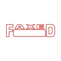 Shiny Stamp SEN2042 Pre Inked Faxed Outline with Date Red