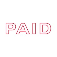 Shiny Stamp SEN0012 Pre Inked Paid Outline Red