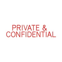 Shiny Stamp SEN1682 Pre Inked Private and Confidential Red