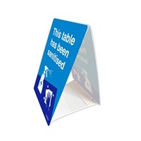 Durus This Table Has Been Sanitised Tent Stand