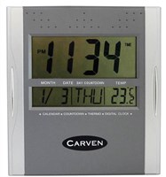 Carven Digital Wall Clock with Temperature