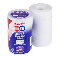 Quikstik Permanent Pricing Gun Labels Mark 1 White 5 Pack