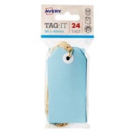 Avery Tag It Shipping String Pastel Blue 24 Pack