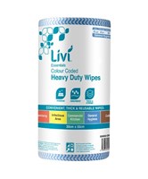 Livi 6004 Essentials Commercial Wipes Blue 90 wipes