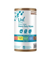 Livi 6008 Essentials Commercial Wipes Brown 90 Wipes
