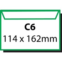 Cumberland Self Seal Plain White Envelope C6 500 Pack