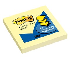Post It R330YW Pop Up Notes 73x73mm Yellow 12 per Box