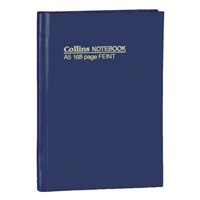 Collins Notebook Feint Ruled 168 Page A5 Blue