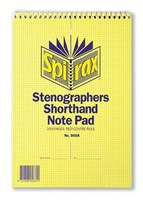 Spirax 566A Stenographers Notebook 200 Pages 10 per Pack