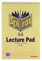 Spirax 905 Lecture Pad Top Spiral 7 Hole Punched A4 10 per Pack